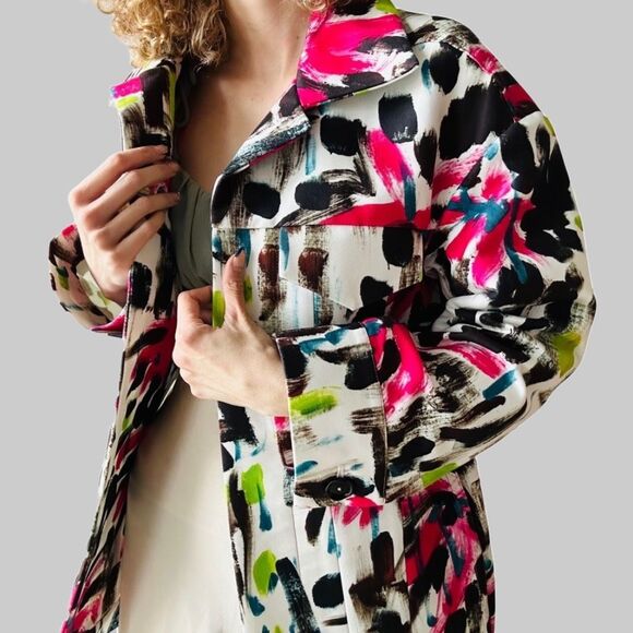 Marni Paintbrush Print Jacket – IT 38 – SS20 Runway – NWT $1950 Designer - Picture 3 of 16